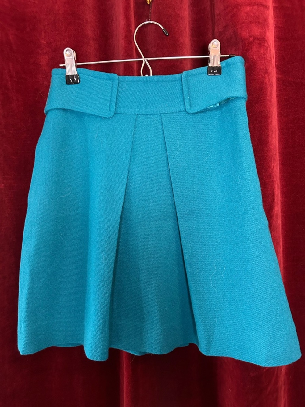 Milly of New York Teal A-Line Circle Skirt